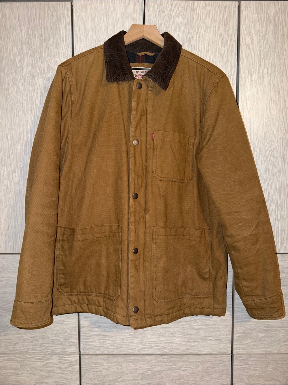 Levi's Brown Canvas Field Jacket with Dark Corduroy Collar